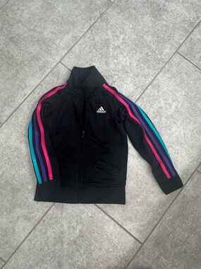 adidas Black Jacket with colorful Accent